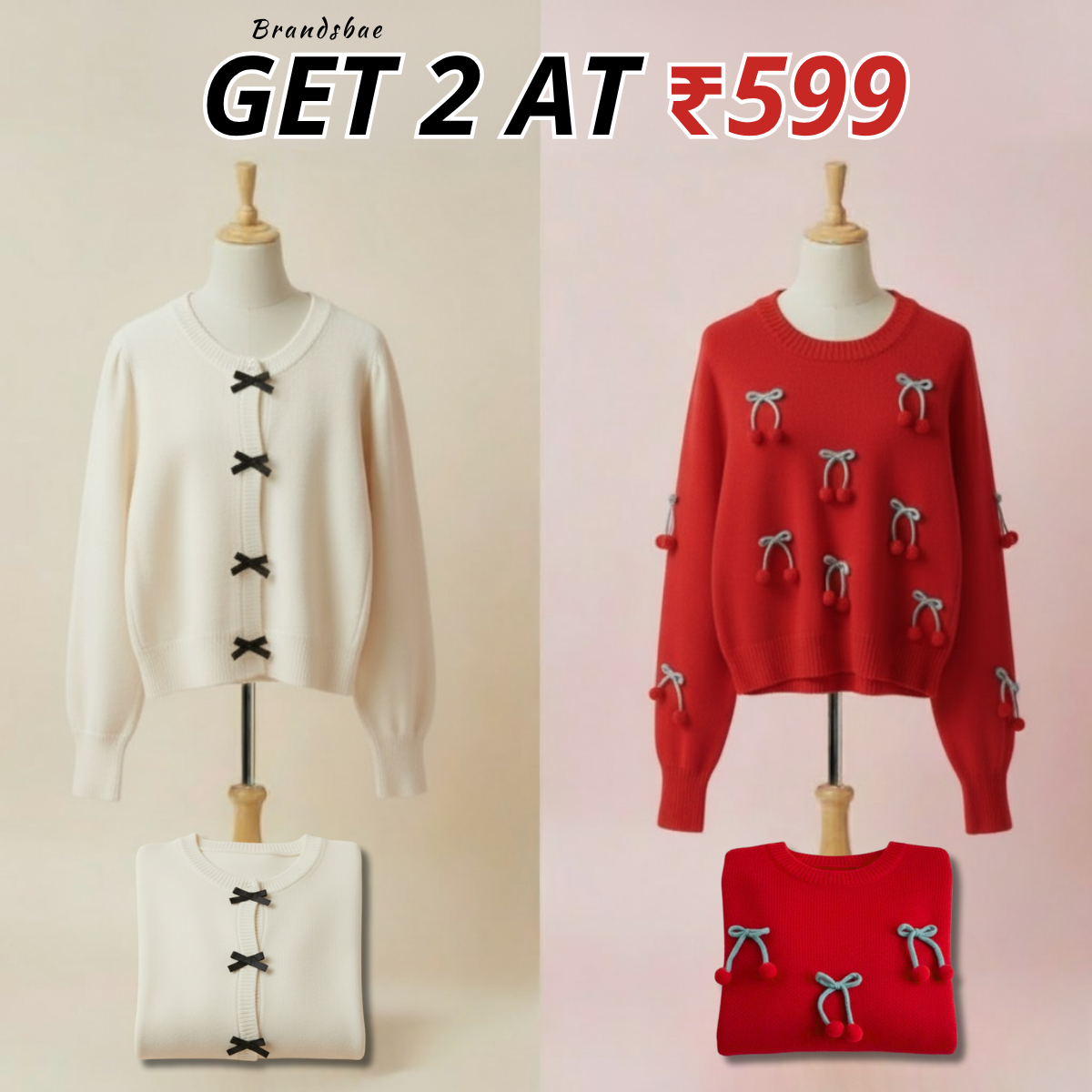 Women's Winter Sweater Duo – Warm, Stylish, and Soft Pullover Knit Set|SP-03