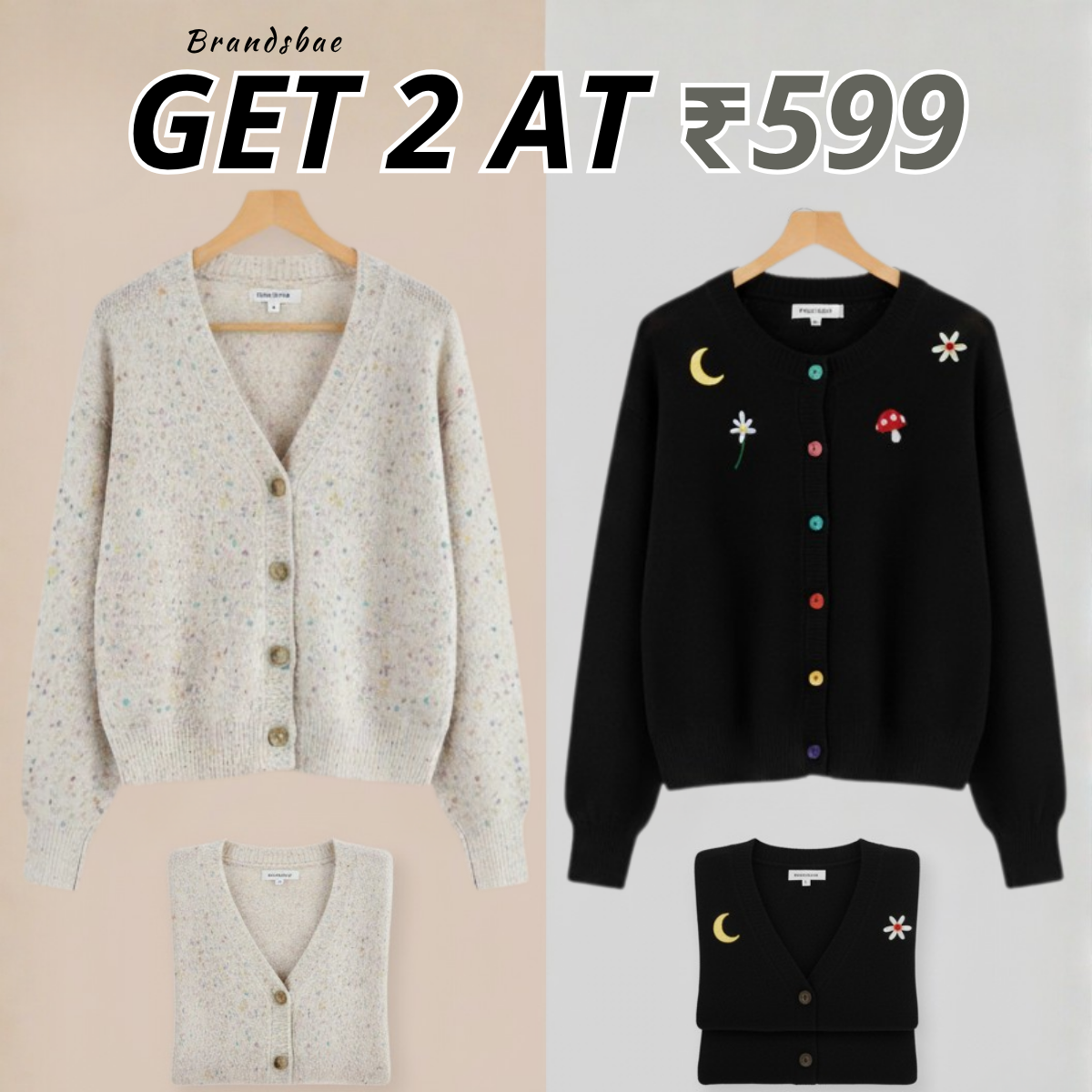 Winter Ready Combo Cardigan Duo | Lightweight Comfort |C0-08