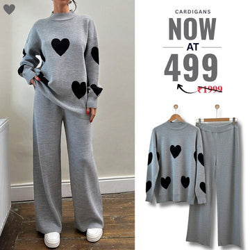 Winter Co-ord Sets for Women : Cozy Chic |Grey| WCS-03
