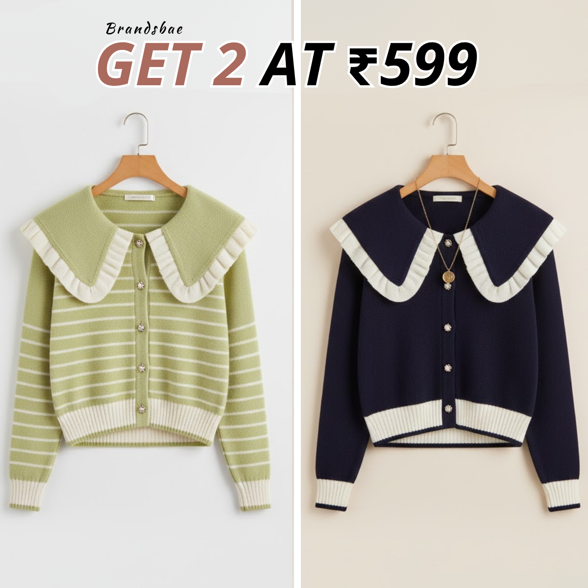 2 Pack Winter Cardigan Set – Lightweight & Warm |CR-02