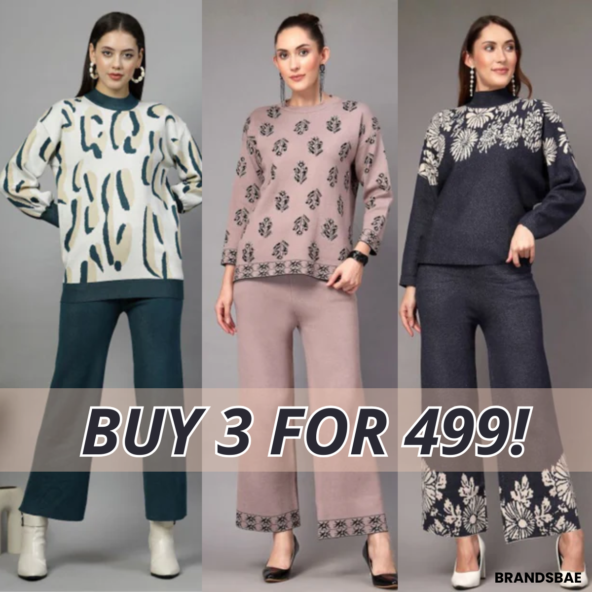 Winter Warmth Trio | Stylish 3-Piece Women’s Co-Ord Set | WC-03