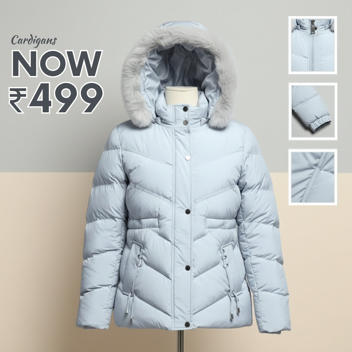 Luxe Zipper Jackets Collection | SKY-BLUE |  ZJ-03