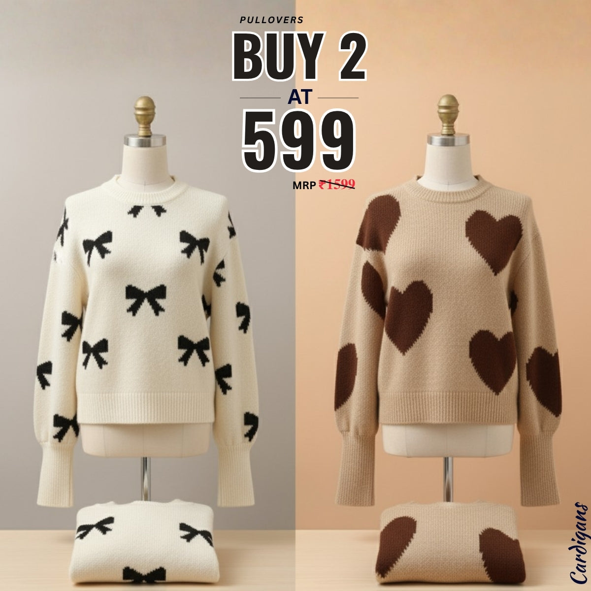 Pack of 2 Premium Pullover Sweaters - Comfortable & Trendy | PS-03