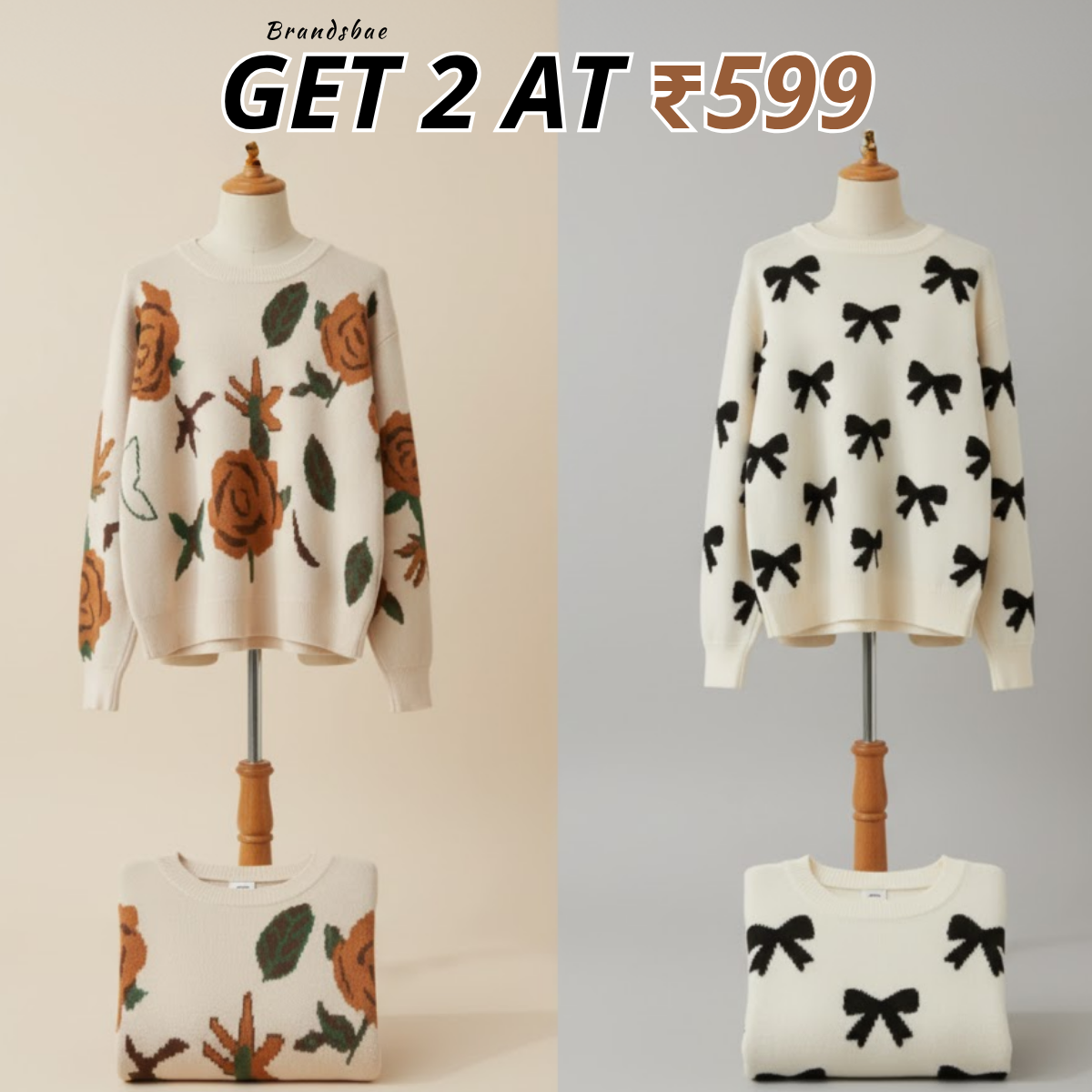 Women's Winter Sweater Duo – Warm, Stylish, and Soft Pullover Knit Set|SP-06