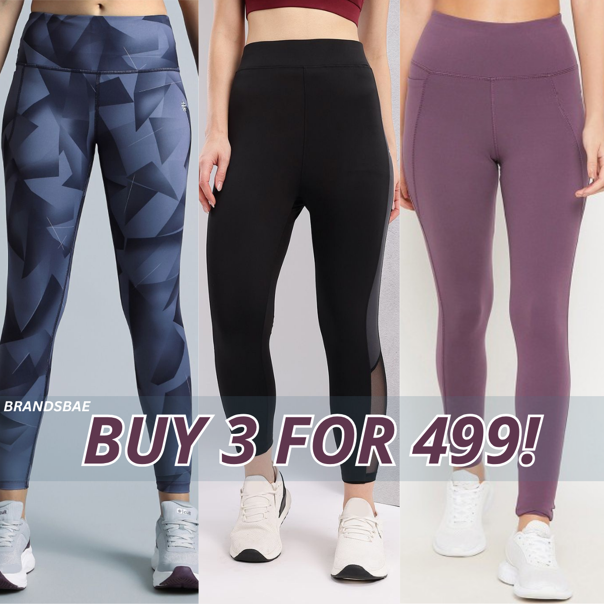 3-Pack Women's Leggings Combo - Comfortable & Stylish Bottoms | WL-09