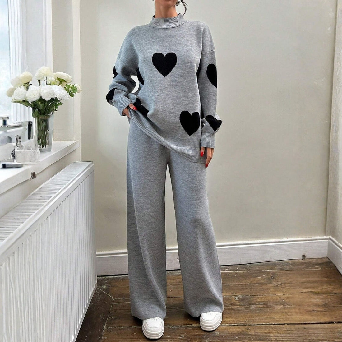 Winter Co-ord Sets for Women : Cozy Chic |Grey| WCS-03