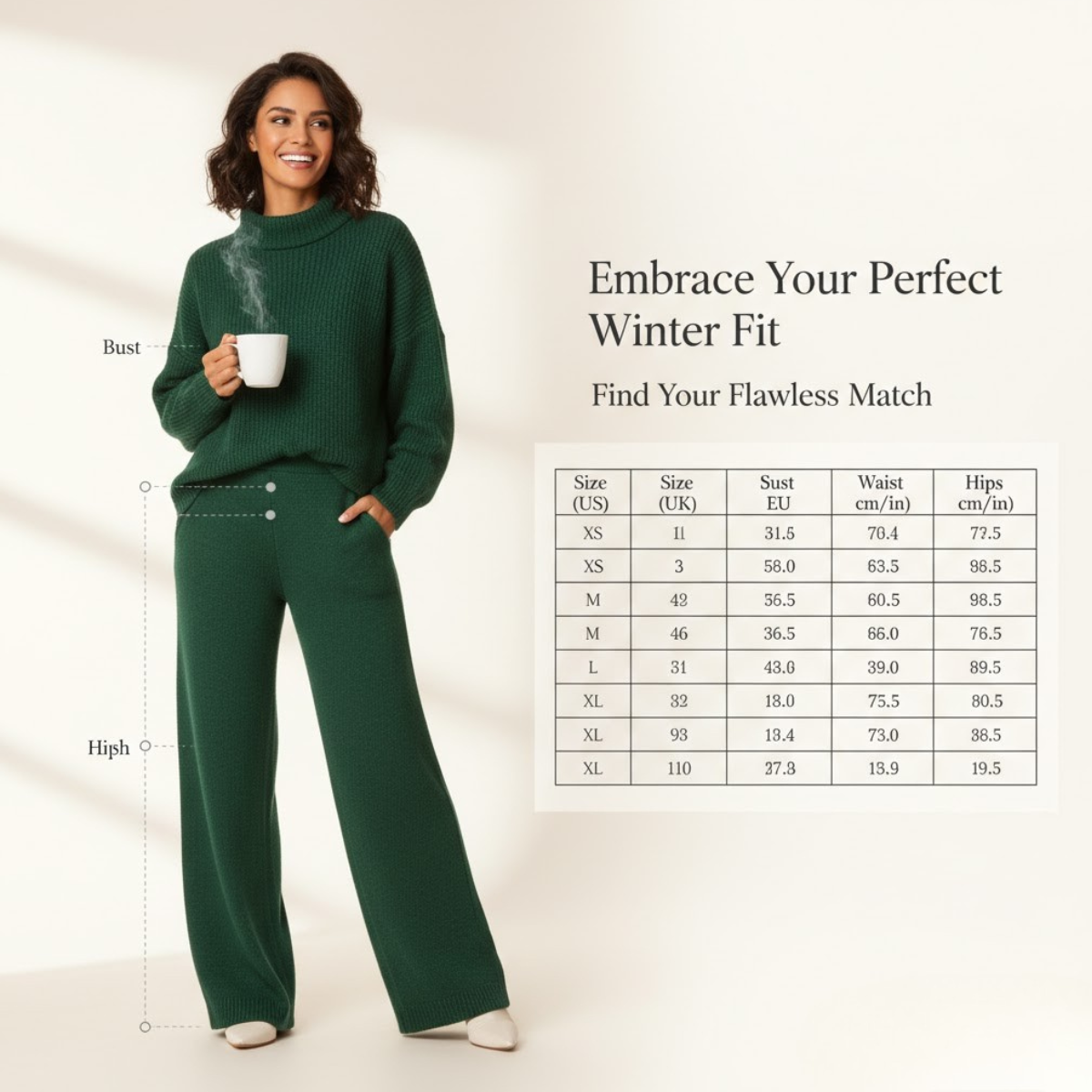 Winter Warmth Trio | Stylish 3-Piece Women’s Co-Ord Set | WC-04