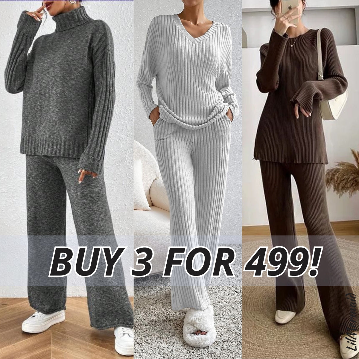 Trendy Women’s Winter Co-ord Set 3 Pack – Perfect Warmth & Style | CS-13