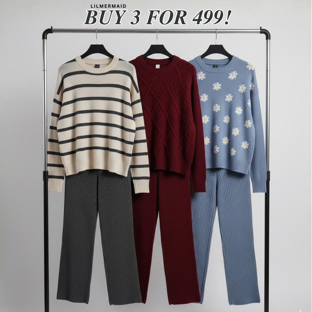 Trendy Women’s Winter Co-ord Set 3 Pack – Perfect Warmth & Style | CS-11