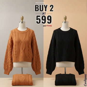 Pack of 2 Premium Pullover Sweaters - Comfortable & Trendy | PS-11
